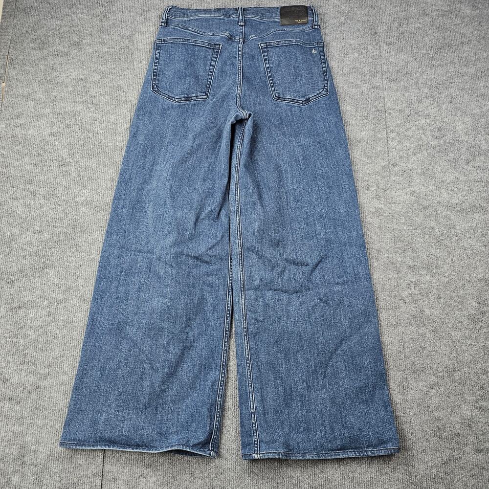 Rag & Bone Jeans Womens 28 Blue Sofie High Rise Ultra Wide Leg Stretch Baggy Y2K - Picture 2 of 8